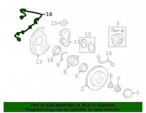 Провод датчика ABS передний правый Lexus GX470 03-09