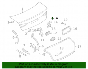 Відбійник кришки багажника Audi A3 22-26