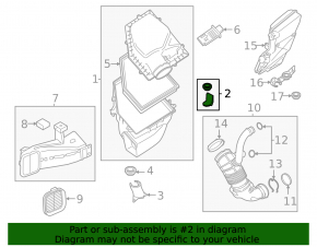 Крепление корпуса воздушного фильтра верхнее BMW X7 G07 19-25 3.0T
