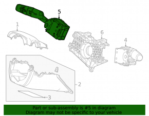 Подрулевой переключатель левый Honda Civic XI FE/FL 22-24 под птф