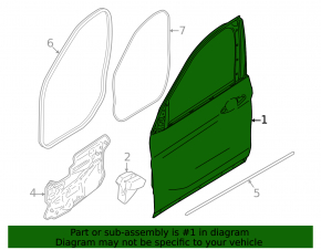 Дверь в сборе передняя левая BMW X1 F48 16-22
