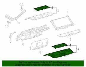 Полка задняя Lexus ES 19-26 черная