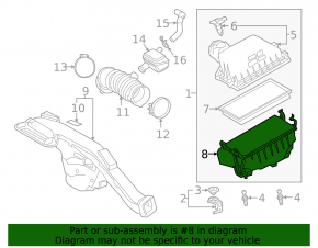 Нижняя крышка корпуса воздушного фильтра Toyota Camry v70 18-24 hybrid