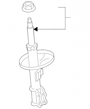 Амортизатор передний левый Toyota Camry v40 hybrid ржавый