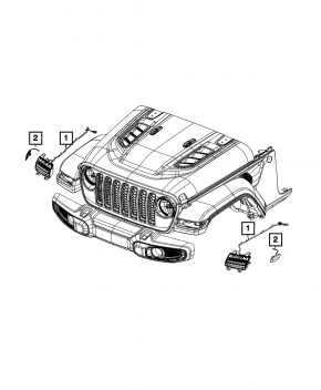 Поворотник передний правый Jeep Wrangler 18-25 Sport