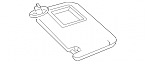 Козырек левый Lexus RX350 RX450h 20-22 серый, без крючка