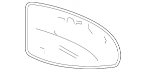 Дзеркальний елемент правий Toyota Camry v50 12-14 підігрів, BSM