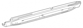 Порог правый Mercedes W167 GLE 350 450 20-23 без подножки, черный