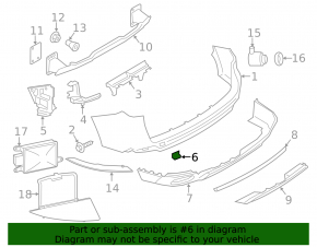 Заглушка буксировочного крюка заднего бампера правая BMW X5 F15 14-18