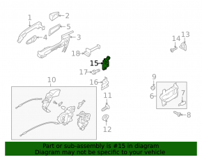 Петля двери верхняя задняя левая Subaru Legacy 10-14