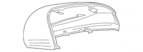 Крышка бокового зеркала правая Mercedes C-class W205 300/350e 15-21 под поворотник, синяя