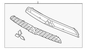 Грати радіатора grill Mitsubishi Lancer 10-15