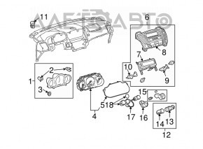 Прикуриватель консоли Lexus RX300 RX330 RX350 RX400h 04-09 черный, с накладкой