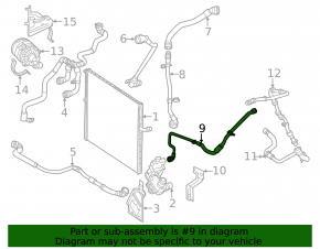 Патрубок охлаждения нижний Mercedes W167 GLE 350/450/450e 23-26 задний, 3.0