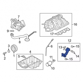Корпус масляного фильтра Ford Mustang mk6 15-17 3.7