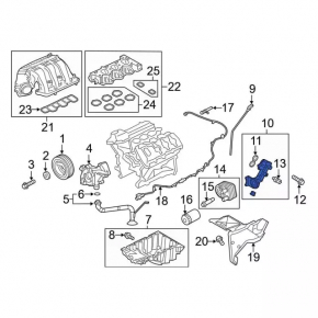 Корпус масляного фильтра Ford Mustang mk6 15-17 3.7