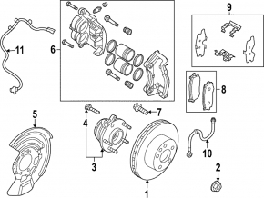 Кожух тормозного диска передний правый Nissan Ariya 23-26 Standard range