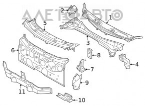 Накладка піддону решітки двірників права BMW X2 F39 18-23