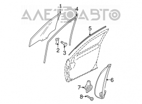 Стекло двери передней правой Mazda3 MPS 09-13 с царапиной