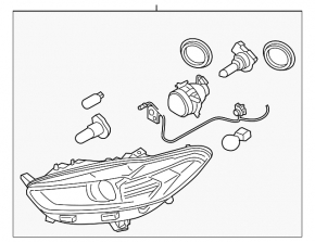 Фара передняя правая Ford Fusion mk5 13-16 слом креп пробит корпус