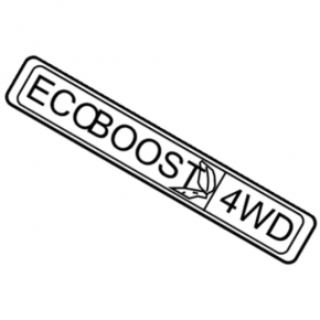 Эмблема надпись ECOBOOST 4wd двери багажника Ford Escape MK3 17-19