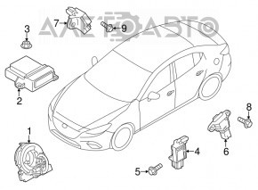 Шлейф руля Mazda 6 14-18 без датчика поворота
