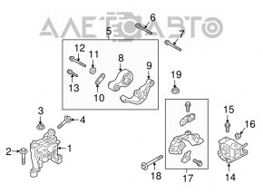 Подушка двигуна задня Mazda CX-9 16-23 2.5