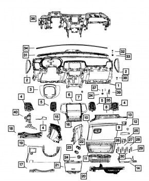 Управление климат-контролем Jeep Grand Cherokee WK2 14-15 панель в сборе
