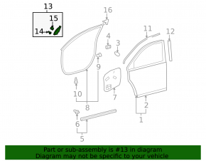 Заглушка бокового зеркала передняя правая Toyota Highlander 08-13