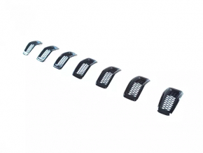 Решетка радиатора grill Jeep Cherokee KL 14-18 дорест черн комплект 7шт