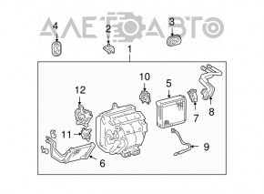 Актуатор моторчик привод печки кондиционер, левый нижний Lexus RX300 RX330 RX350 RX400h 04-09