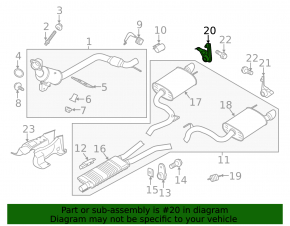 Кронштейн крепления бочки правый Ford Mustang mk6 15-23 3.7, 2.3T