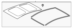 Скло люка Toyota Prius V 12-17-