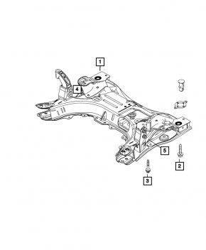 Болт крепления переднего подрамника 2шт Jeep Compass 19-26 125мм