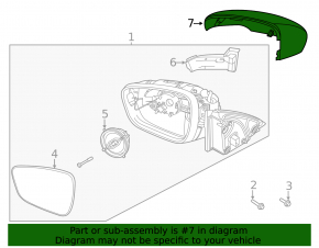 Крышка бокового зеркала правая Ford Escape MK4 20-22 под поворотник