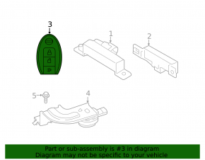 Ключ smart key Nissan Rogue 14-18 4 кнопки