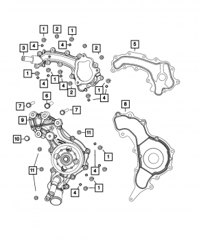 Корпус термостата Chrysler Pacifica 17-26 3.6