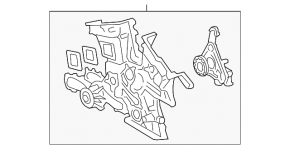 Передняя крышка двигателя Lexus RX350 RX450h 16-22 без помпы
