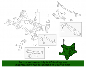 Цапфа задняя правая Subaru Outback 20-23