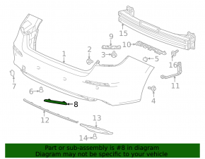 Отражатель заднего бампера правый Honda Civic XI FE/FL 22-26 4d
