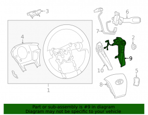 Кнопки управления на руле правые Toyota Prius V 12-17 тип 3, царапины