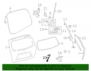 Кнопка открытия двери багажника внутренняя Toyota Highlander 08-13