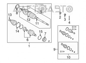 Привод полуось передняя правая Lexus RX300 98-00 FWD