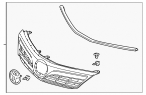 Грати радіатора grill Toyota Camry v50 12-14 usa LE XLE