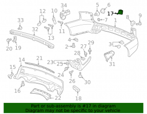 Заглушка буксировочного крюка заднего бампера Acura MDX 07-09