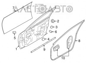 Дверь в сборе передняя левая Nissan Maxima A36 16-19
