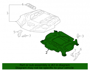 Тепловой экран двигателя верхний Audi Q5 80A 18-24 3.0T