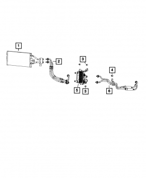 Трубки охлаждения АКПП Jeep Grand Cherokee WL 21-26 3.6 на радиатор