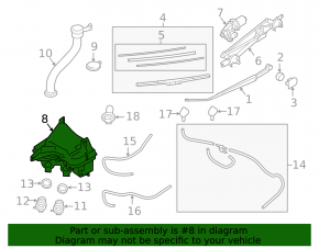 Бачок омывателя Subaru Outback 15-19 с горловиной,датчиком и крышкой