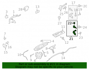 Петля двери нижняя передняя левая Ford Mustang mk6 15-23